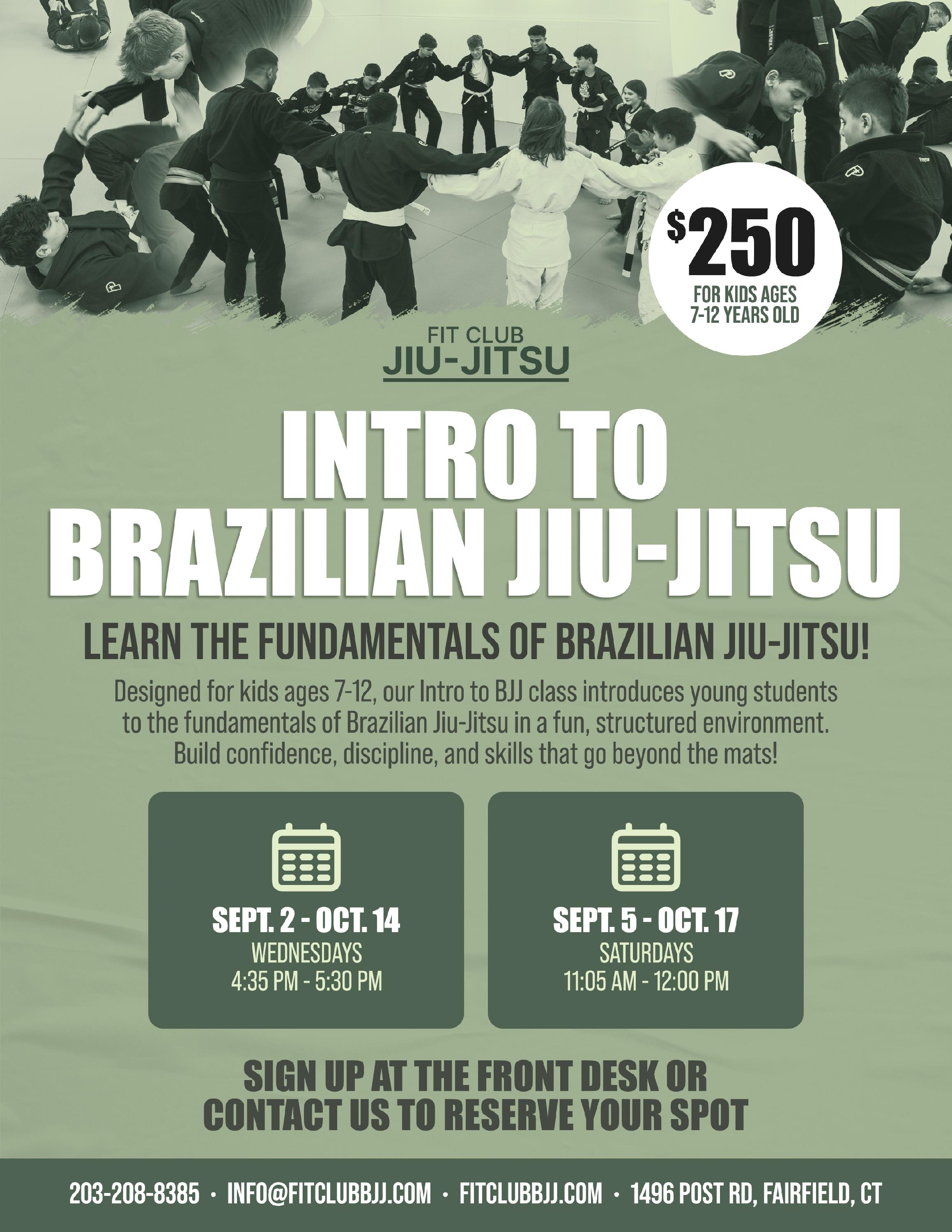 [1] Intro To BJJ - Sept 2 - Oct 14 & Sept 5 - Oct 17
